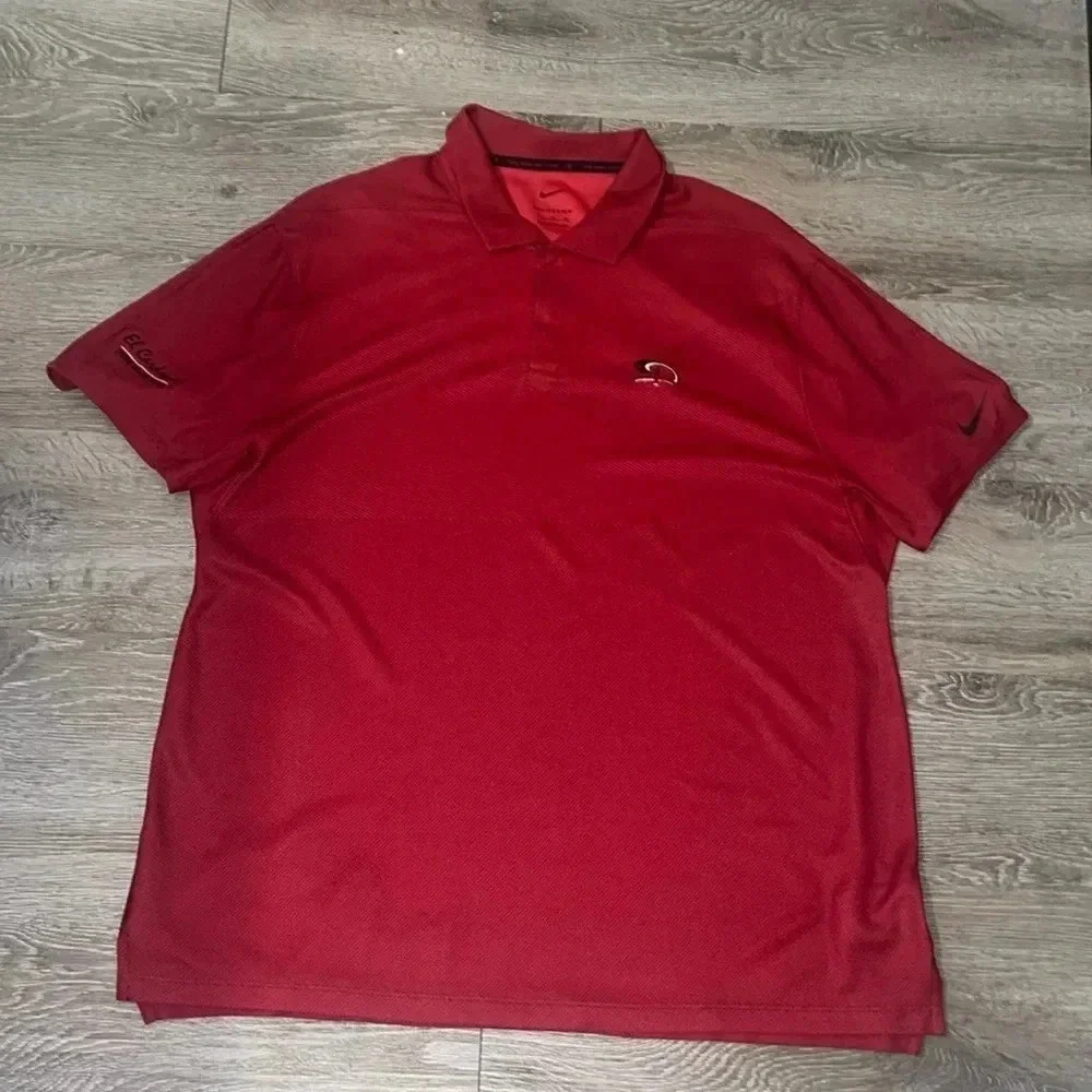 Nike Tiger Woods Design Golf Polo Shirt Red XL El Cardinal